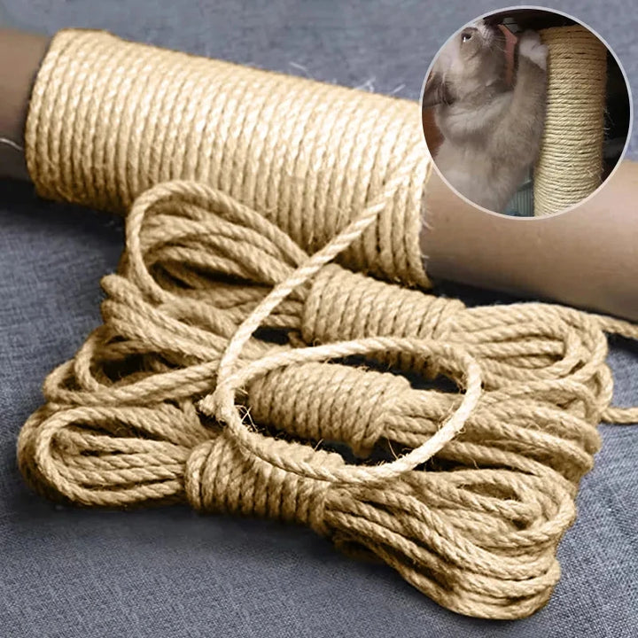 Natural Sisal Rope for Cat Scratching Post - Model: "Griffonature"