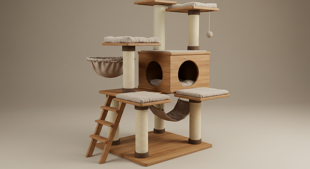 Arbre à Chat Design Moderne et Robuste : Le Guide Ultime pour Gros Chats et Maine Coons