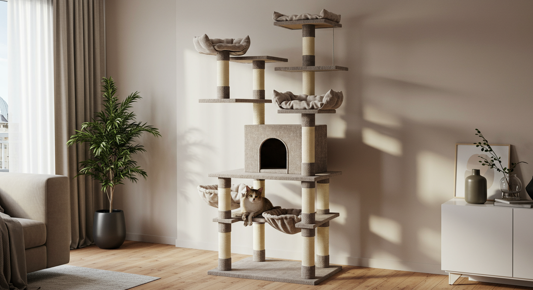 Arbre à chat design moderne: comment allier sécurité, espace et esthétique dans les petits logements