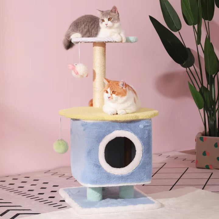 Blue Cat Tree - Cat-astrophic