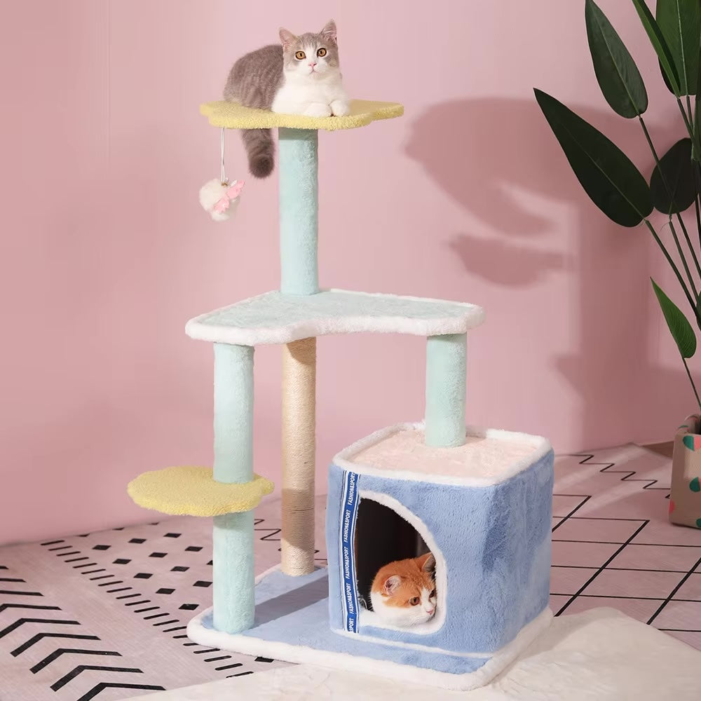 Blue Cat Tree - Cat-astrophic