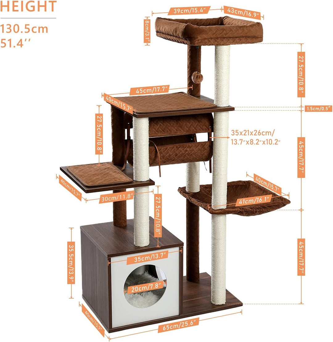 Designer-Kratzbaum aus Holz – Modell CozyWood