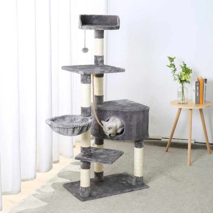 Hellgrauer Kratzbaum - Perched Nest - M