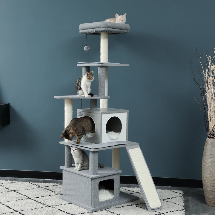 Cat tree with perches and condos - Model: "Griff'Oasis"