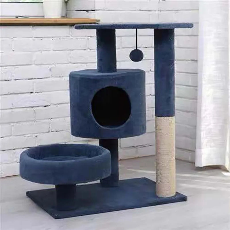 Beige/Grauer Kratzbaum - Modell „PurrPalace“