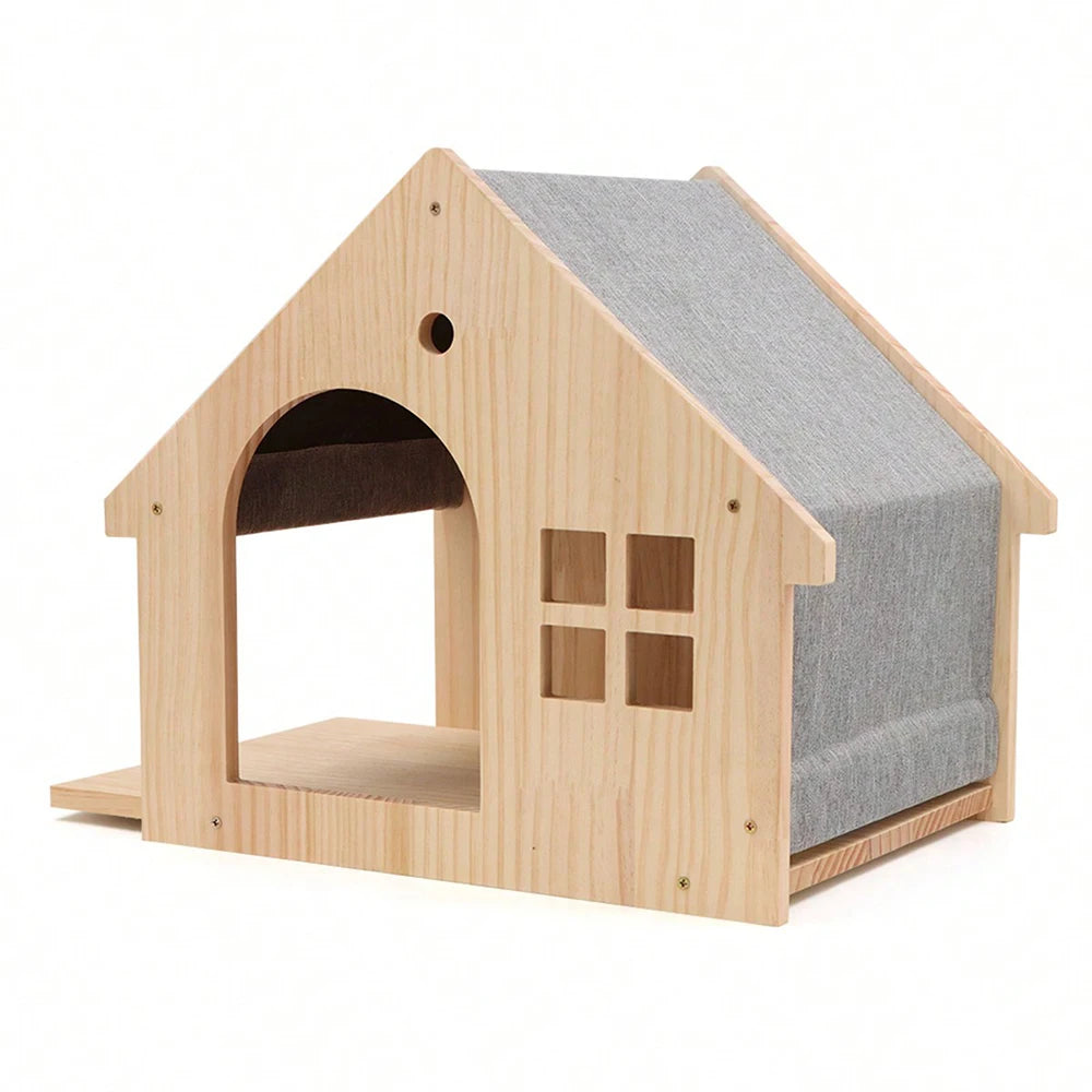 Wandmontierter Kratzbaum aus Holz - Kollektion: Perched House