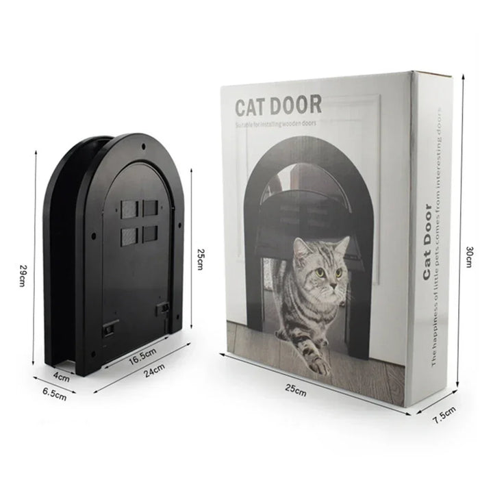 Chatière pour chat "Arche Moderne" – Porte design arrondie avec verrouillage sécurisé