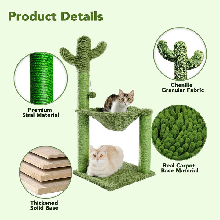 Arbre a chat pas cher Cactus avec hamac - Modèle : "Cactou"