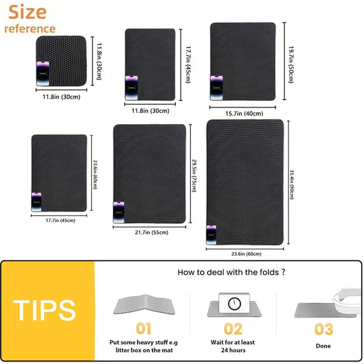 Tapis de litière double couche imperméable – Modèle "CleanStep Pro"