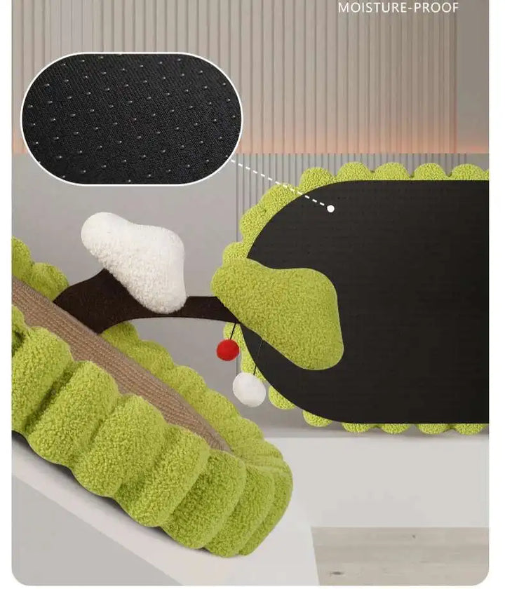 Griffoir nid ovale en lin naturel pour chat