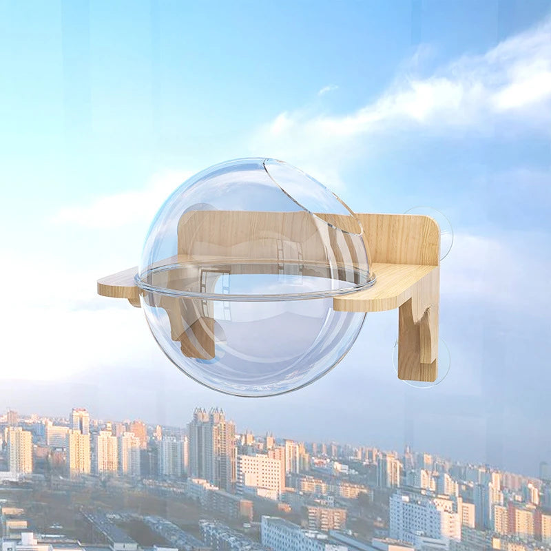 Window Cat Wall Shelves with Suction Cups - Model: "Skyview"