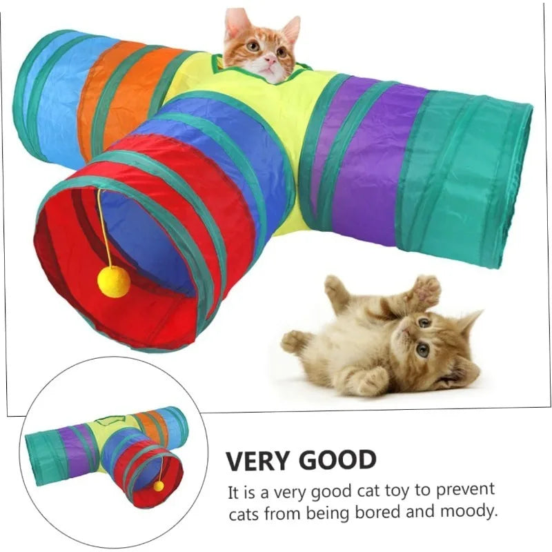 Kratzbaum Rainbow Tunnel, mehrfarbig – Modell „ColorCat“
