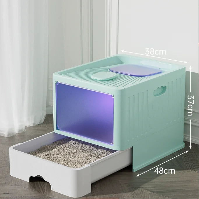 Bac à litière fermé avec tiroir et UV – Modèle "HygieneBox UV"