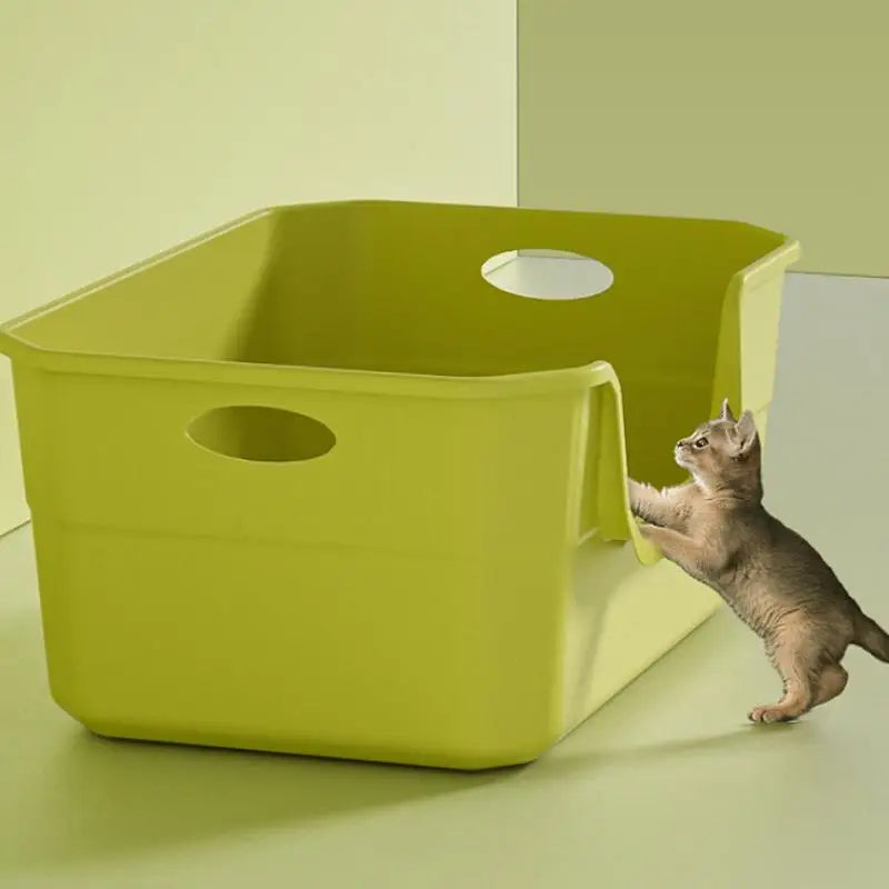 Bac à litière ouvert semi-fermé anti-projections – Modèle "EasyClean"