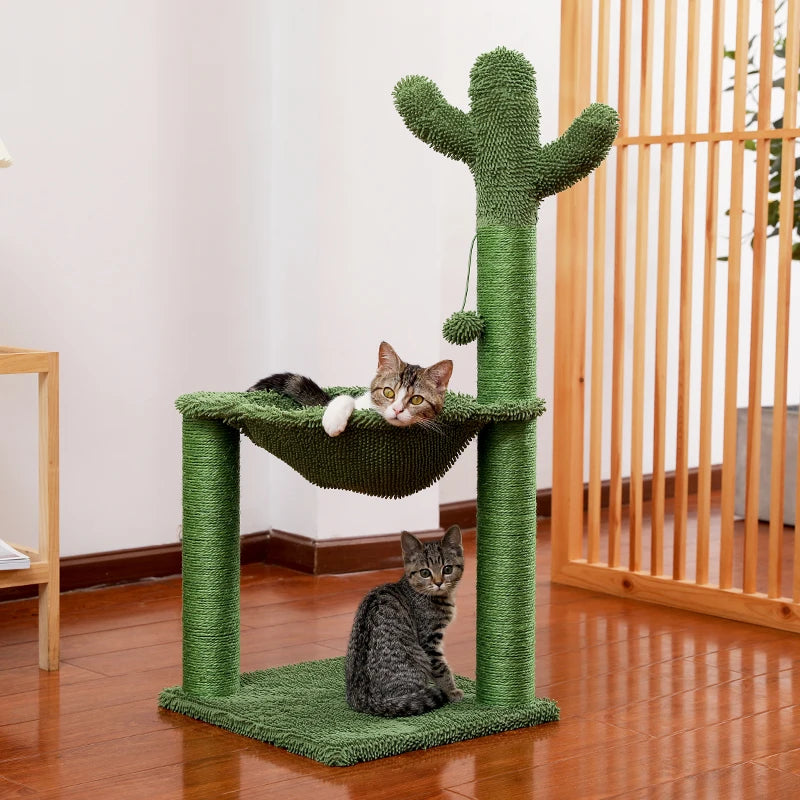 Arbre a chat pas cher Cactus avec hamac - Modèle : "Cactou"