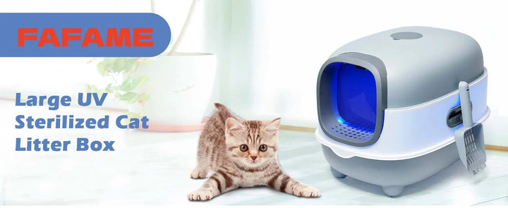 Bac à litière fermé avec UV rechargeable – Modèle "PureBox UV Plus"