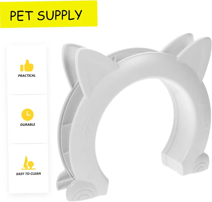 Accessoire pratique pour animaux, en plastique durable, de couleur blanche, facile à nettoyer.