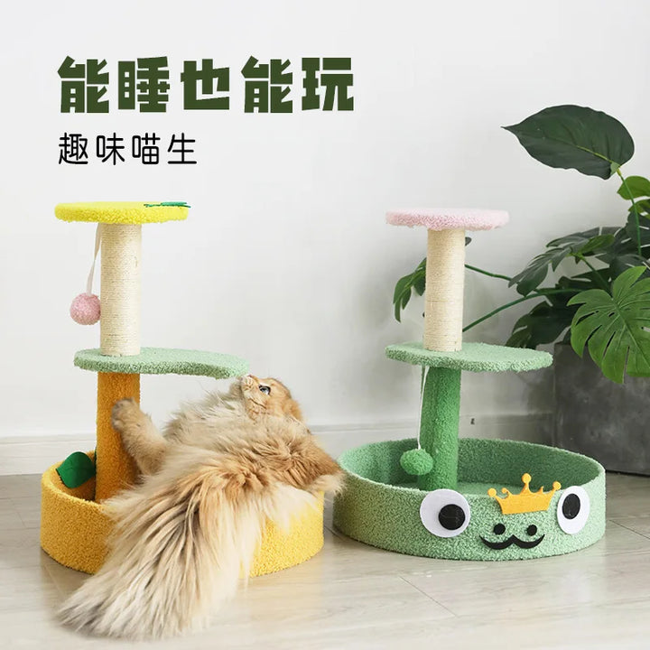 Small Yellow Cat Tree - Model: Teddy