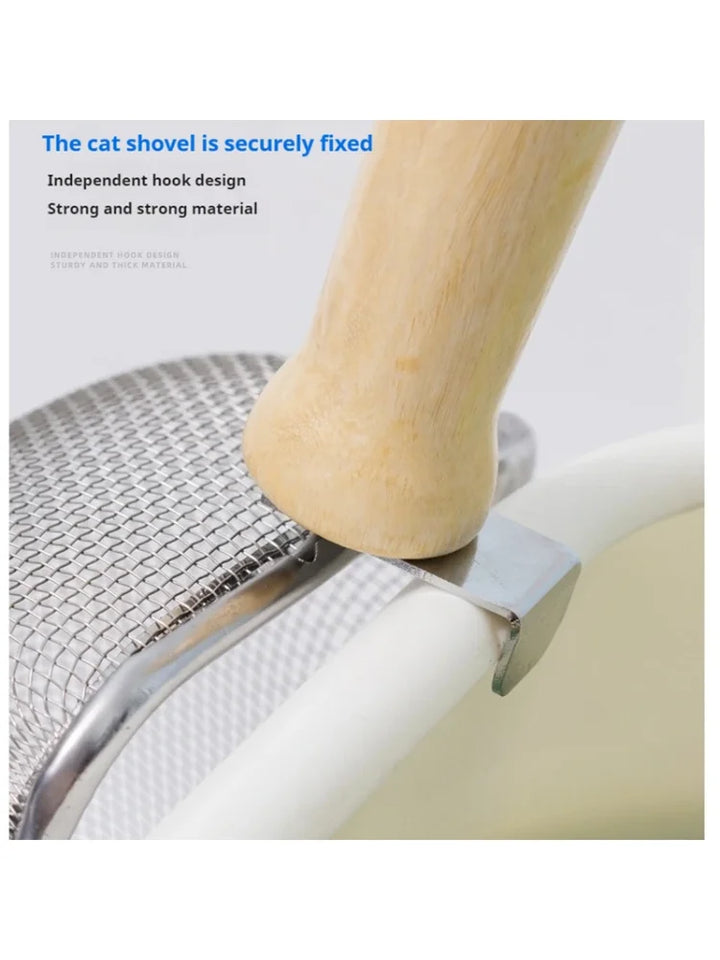 Pelle à litière métallique anti-adhérence – Modèle "SteelClean"