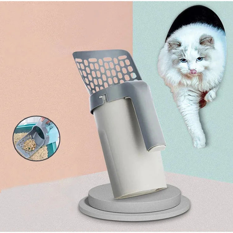 Pelle à litière avec bac intégré et sacs – Modèle "CleanScoop Box"