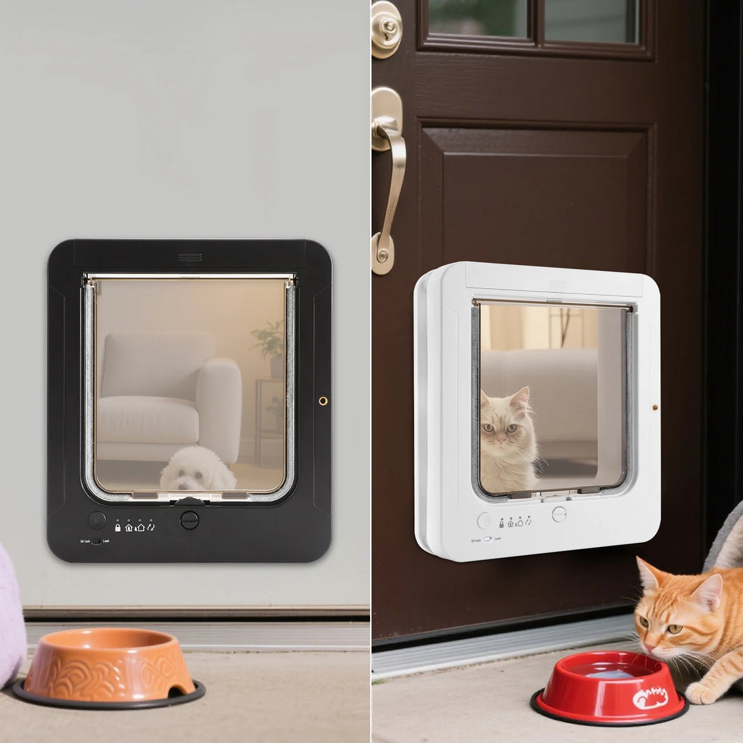 Chatière pour chat "Sérénité Connectée" – Porte RFID intelligente avec contrôle à distance