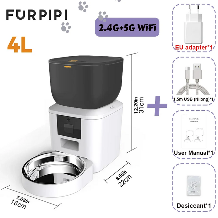 Distributeur automatique pour chat avec caméra "MiaouZen" – Modèle "Maison Connectée"