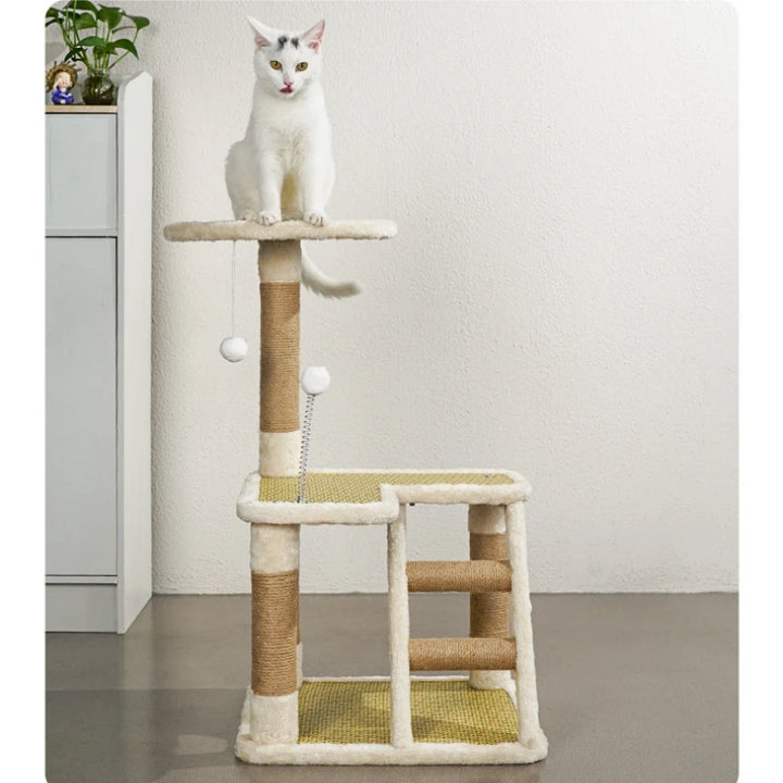 Designer-Kratzbaum aus Holz und Sisal - Modell: ChicCat