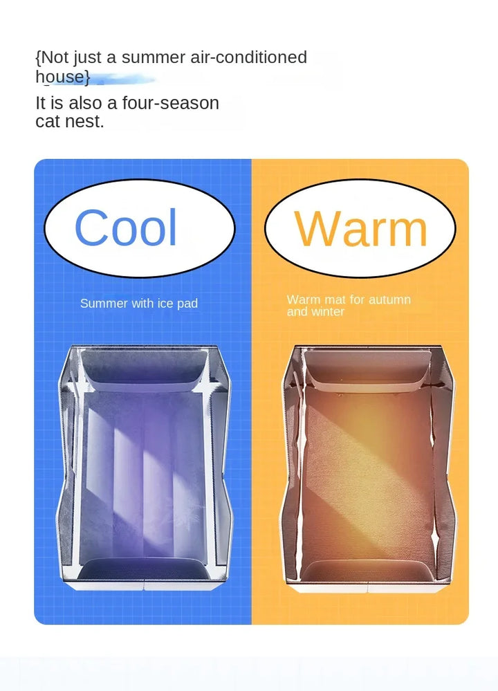 FrostyCat Air-Conditioned Summer Cat House!