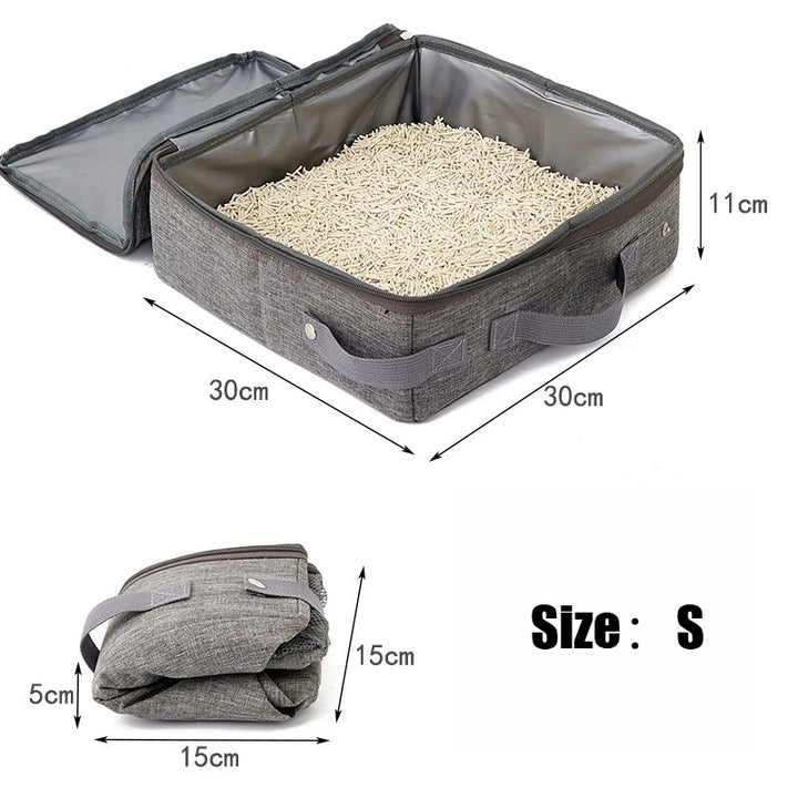 Panier de rangement pliable en gris, taille S, en matériau durable, dimensions 30x30x11 cm.