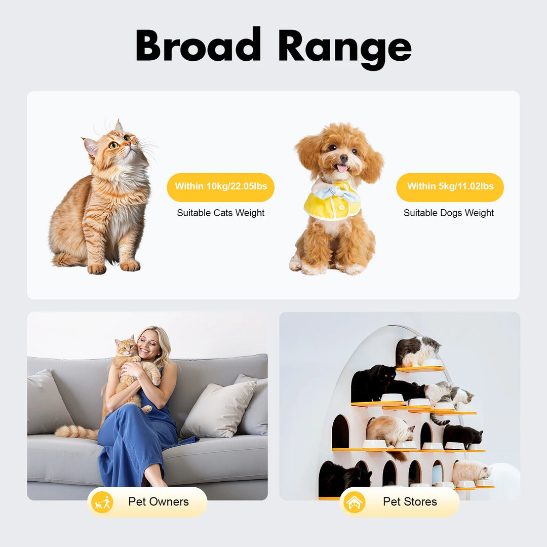 Image de chat et chien : poids adapté, chat jusqu'à 10 kg, chien jusqu'à 5 kg, accessoire pour animaux.