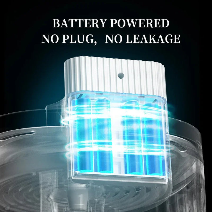 Dispositif sans fil alimenté par batterie, transparent, sans fuite, idéal pour un usage pratique.