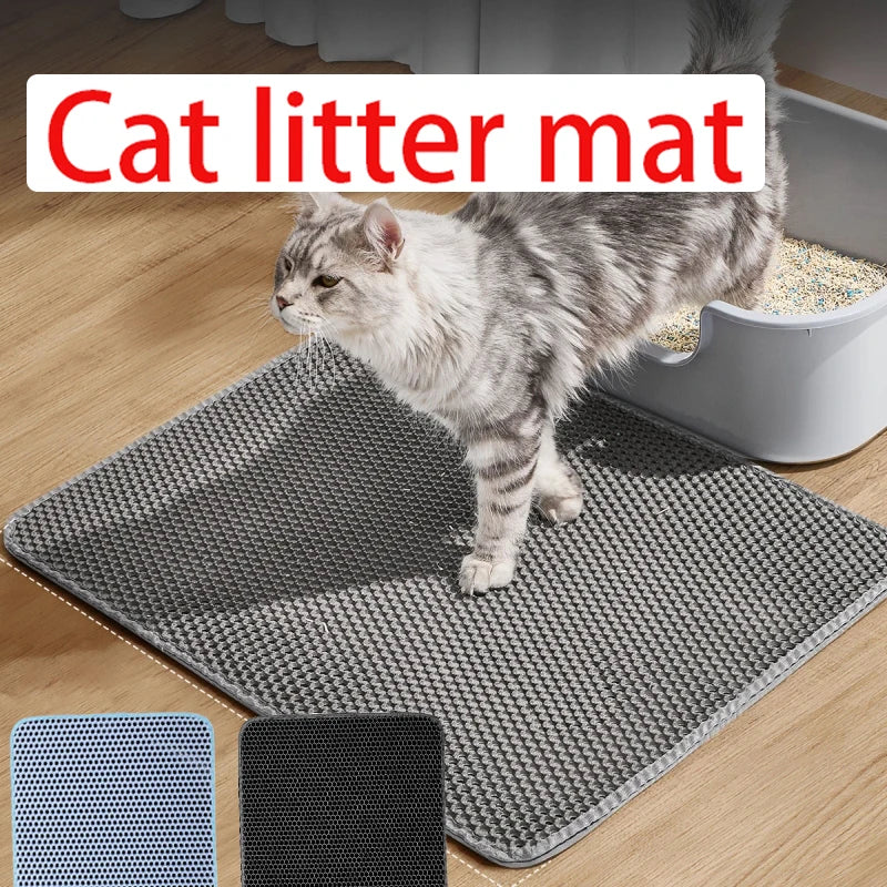 Tapis de litière pour chat double couche XXL imperméable antidérapant "CleanZone"