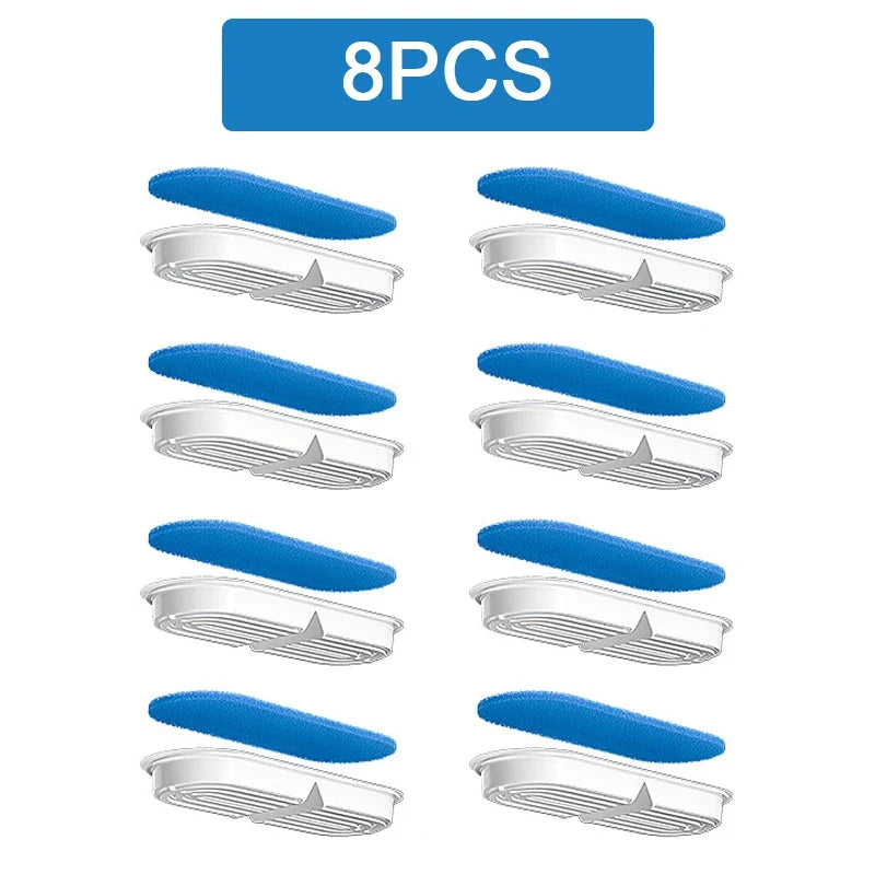 8 pièces de semelles en mousse bleu, confortables et légères pour chaussures.