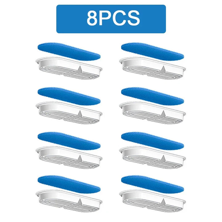 8 pièces de semelles en mousse bleu, confortables et légères pour chaussures.