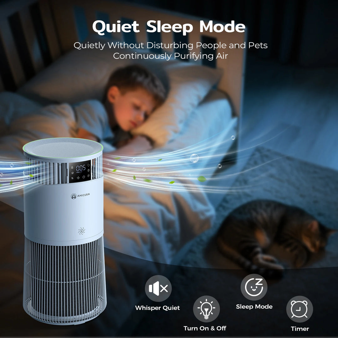 Purificateur d’air spécial animaux haute performance – Modèle "AirCare P2"
