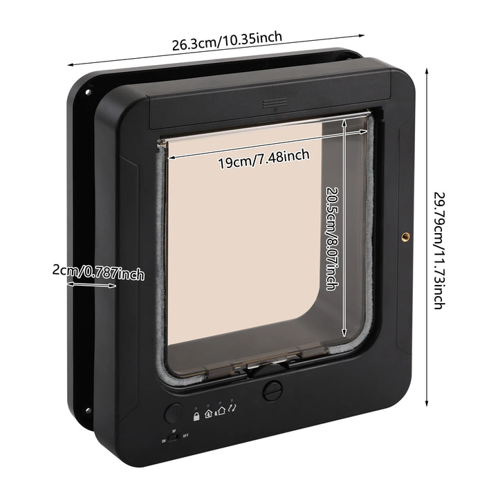 Chatière pour chat "Smart Pattes Libres" – Modèle Connecté RFID