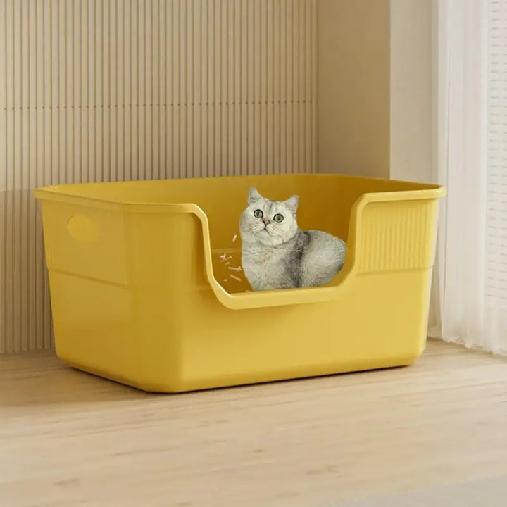 Bac à litière ouvert semi-fermé anti-projections – Modèle "EasyClean"