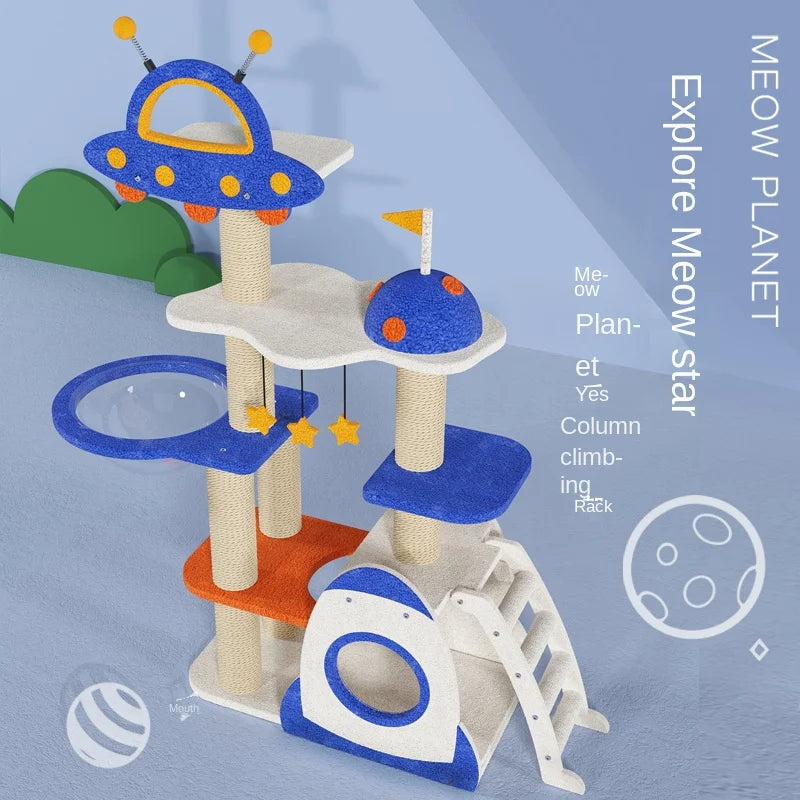 Cosmic Cat Tree Space cat tree with play capsules - Model: