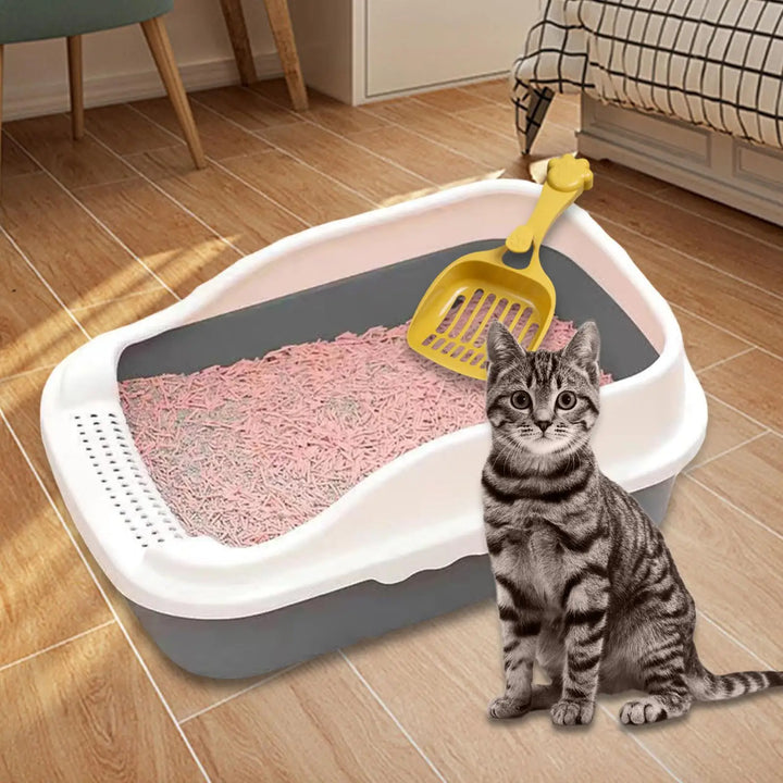 Cat Litter Box with Deep Loo And Scooper for Small And Medium Cats And Bunnies