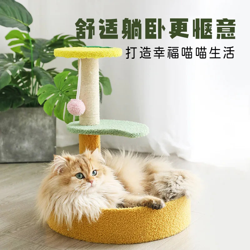 Small Yellow Cat Tree - Model: Teddy