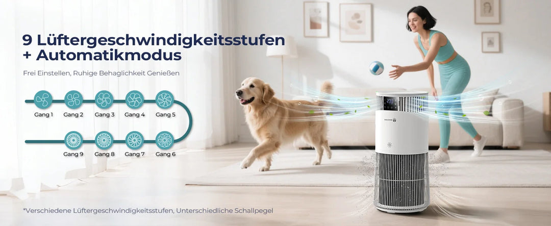 Purificateur d’air spécial animaux haute performance – Modèle "AirCare P2"