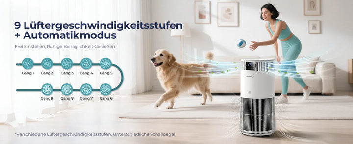 Purificateur d’air spécial animaux haute performance – Modèle "AirCare P2"