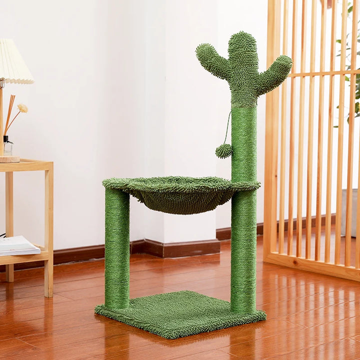 Arbre a chat pas cher Cactus avec hamac - Modèle : "Cactou"