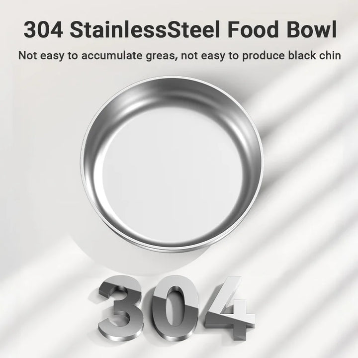 Bol alimentaire en acier inoxydable 304, facile à nettoyer, design moderne, idéal pour les animaux.