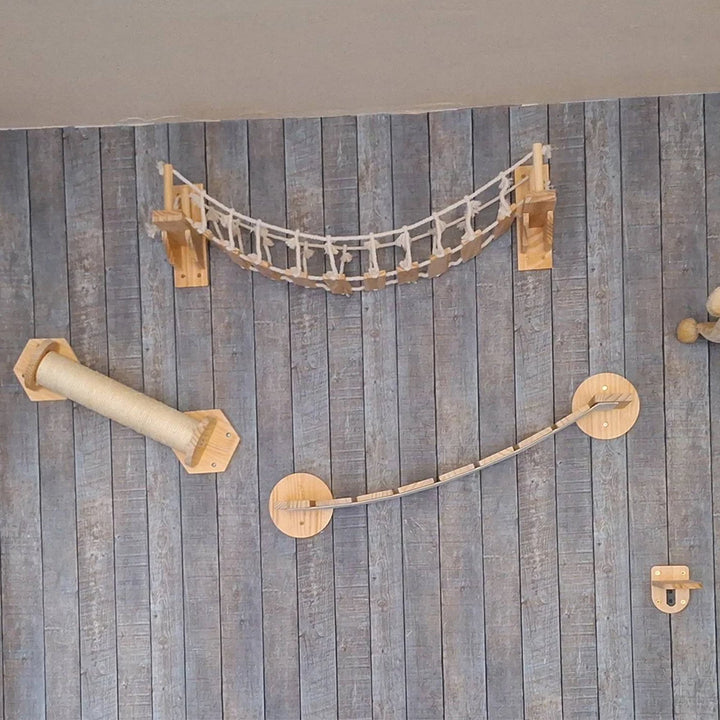 Wall-mounted cat tree - Suspension bridge - ChAventure