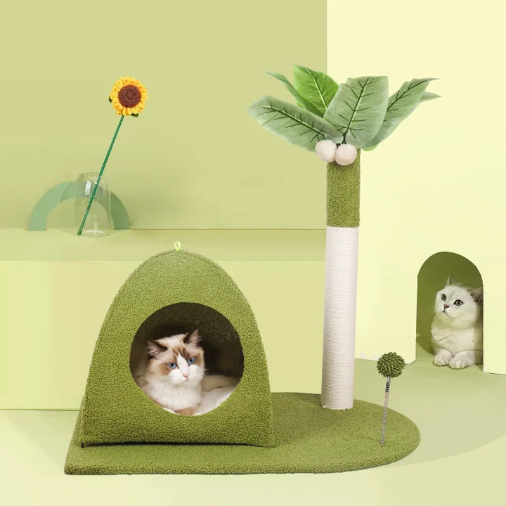 Kokosnussbaum-Kratzbaum - Cat Beach