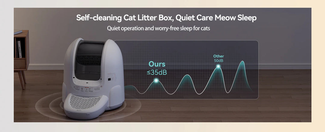 Bac à litière autonettoyant connecté 65L – Amicura Cura 2 – Modèle "SmartClean Elite"