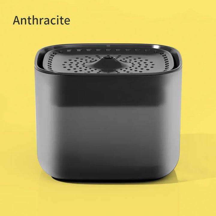 Boîte à filtre anthracite moderne en plastique, idéale pour la filtration de l'eau.