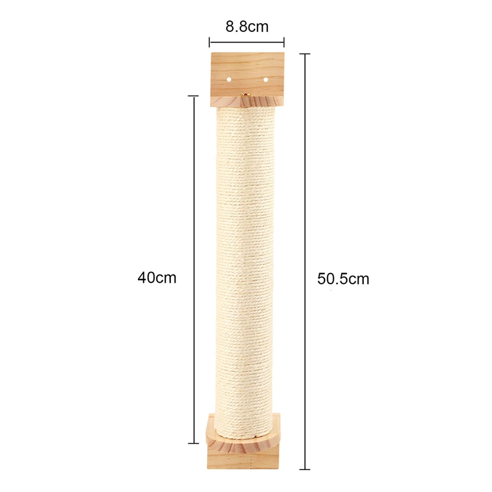 Wooden Wall-Mounted Cat Tree - Cat Adventure Suspension Bridge