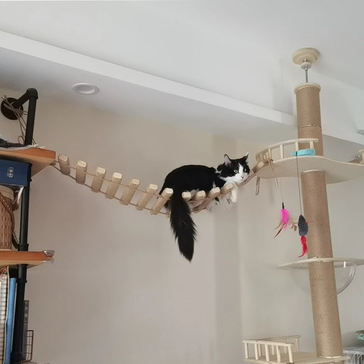 Wall-mounted cat tree - Suspension bridge - ChAventure